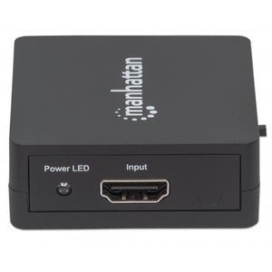 Manhattan Video Splitter HDMI 1080p, 1 In:2 Out, Alimentado Por USB - 1920 X 1200 - 225MHZ Ancho de Banda de Vídeo Máximo - 15m Distancia Máxima de Funcionamiento - 1 X Entrada HDMI - 2 X Salida HDMI