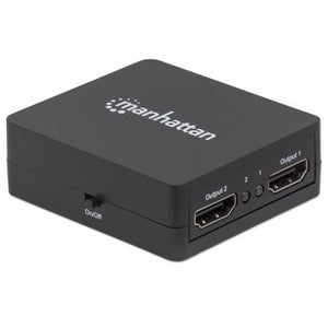 Manhattan Video Splitter HDMI 1080p, 1 In:2 Out, Alimentado Por USB - 1920 X 1200 - 225MHZ Ancho de Banda de Vídeo Máximo - 15m Distancia Máxima de Funcionamiento - 1 X Entrada HDMI - 2 X Salida HDMI