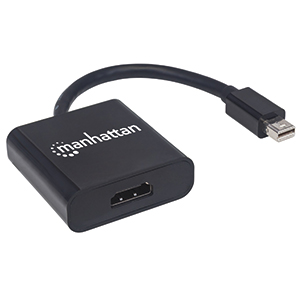Manhattan Adaptador Displayport Mini M a HDMI H 4k@60hz - Cable For Dispositivo de Audio/vídeo, Monitor, Proyector, Tarjeta Gráfica - 2.7gbit/s - Admite Hasta3840 X 2160 - Apantallado - Níquel