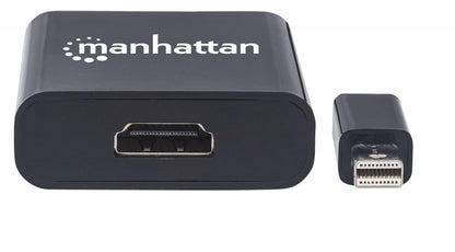 Manhattan Adaptador Displayport Mini M a HDMI H 4k@60hz - Cable For Dispositivo de Audio/vídeo, Monitor, Proyector, Tarjeta Gráfica - 2.7gbit/s - Admite Hasta3840 X 2160 - Apantallado - Níquel