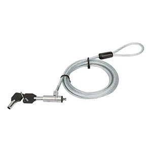 Candado de Seguridad Wedge N17 para Portatiles 2m Cable de Acero 2 Llaves - 2m - Cierre con Llave - Negro Transparente - Cloruro de Polivinilo (pvc), Acero, Aleación de Zinc Fundido - para Portátil