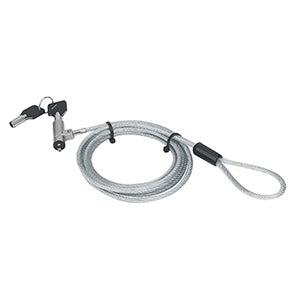 Candado de Seguridad Wedge N17 para Portatiles 2m Cable de Acero 2 Llaves - 2m - Cierre con Llave - Negro Transparente - Cloruro de Polivinilo (pvc), Acero, Aleación de Zinc Fundido - para Portátil