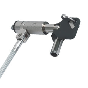 Candado de Seguridad Wedge N17 para Portatiles 2m Cable de Acero 2 Llaves - 2m - Cierre con Llave - Negro Transparente - Cloruro de Polivinilo (pvc), Acero, Aleación de Zinc Fundido - para Portátil