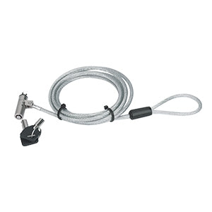 Candado de Seguridad Wedge N17 para Portatiles 2m Cable de Acero 2 Llaves - 2m - Cierre con Llave - Negro Transparente - Cloruro de Polivinilo (pvc), Acero, Aleación de Zinc Fundido - para Portátil