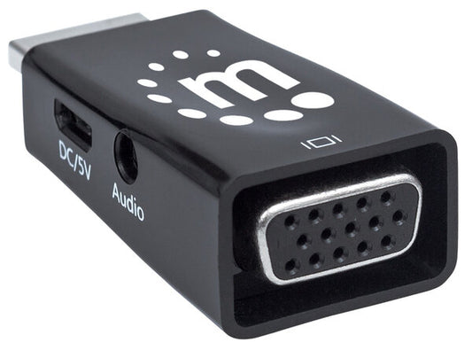 Convertidor Video HDMI a Svga+audio, Micro - HDMI 1.3 Audio/video Digital - Macho - 1920 X 1200 Supported - Oro Contacto - Negro
