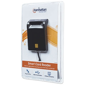 Lector de Tarjetas Inteligente Manhattan 102049 Contacto - Negro - Cableusb 2.0