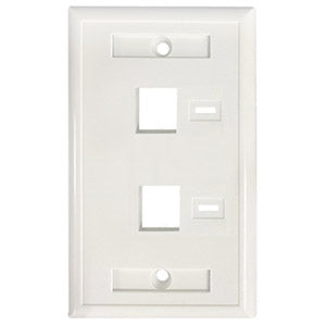 Tapa de Pared Intellinet 772396 | 2 Puertos, Perforación para Etiqueta
