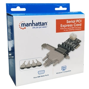 Tarjeta Serial Pci Express Cuatro Puertos Db9 Salida de Energia de 5v - Pci Express 1.1 X1 - Pc, Linux - 1 X Número de Puertos Serie Externos