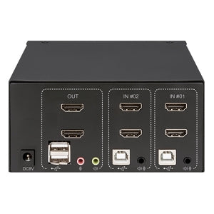 Manhattan Conmutador Kvm - 2 Computador(es) - 1 Usuarios Locales - 3840 X 2160 - 5 X USB - USB 2.0 - 6 X HDMI