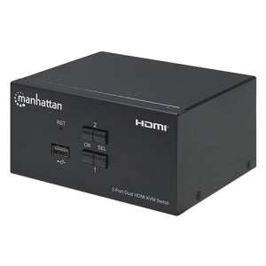Manhattan Conmutador Kvm - 2 Computador(es) - 1 Usuarios Locales - 3840 X 2160 - 5 X USB - USB 2.0 - 6 X HDMI