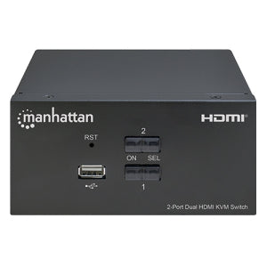 Manhattan Conmutador Kvm - 2 Computador(es) - 1 Usuarios Locales - 3840 X 2160 - 5 X USB - USB 2.0 - 6 X HDMI
