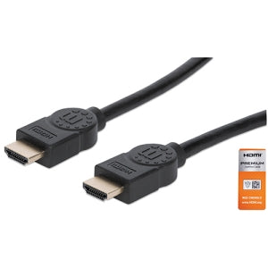 Manhattan Cable HDMI 2.0 Premium M-M 1.8m - Cable For Dispositivo de Audio/vídeo, Tv, Reproductor Blu-ray, Sistema Estéreo, Consola de Juegos, Pc - 18gbit/s - Admite Hasta3840 X 2160 - Apantallado -