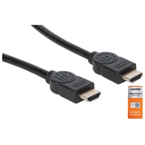Manhattan Cable HDMI 2.0 Premium M-M 1.8m - Cable For Dispositivo de Audio/vídeo, Tv, Reproductor Blu-ray, Sistema Estéreo, Consola de Juegos, Pc - 18gbit/s - Admite Hasta3840 X 2160 - Apantallado -