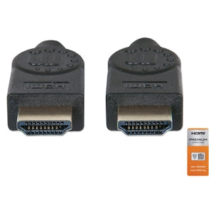 Manhattan Cable HDMI 2.0 Premium M-M 1.8m - Cable For Dispositivo de Audio/vídeo, Tv, Reproductor Blu-ray, Sistema Estéreo, Consola de Juegos, Pc - 18gbit/s - Admite Hasta3840 X 2160 - Apantallado -