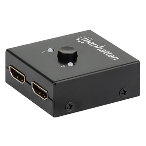 Manhattan Switch Bidireccional HDMI 4k de 2 Puertos - 4096 X 2160 - 4k - 1080p - 2 Dispositivo de Entrada - 2 Pantalla - Reproductor de Disco Blu-ray, Caja Set-top, Receptor Satélite, Consola de
