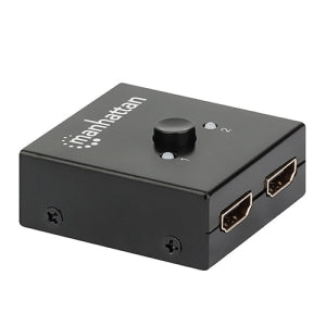 Manhattan Switch Bidireccional HDMI 4k de 2 Puertos - 4096 X 2160 - 4k - 1080p - 2 Dispositivo de Entrada - 2 Pantalla - Reproductor de Disco Blu-ray, Caja Set-top, Receptor Satélite, Consola de