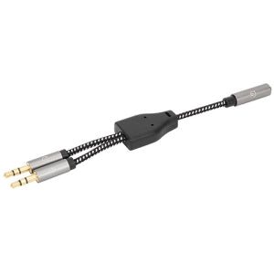 Adaptador Audio Intellinet 356121 | 3.5MM 1 H a 2 M, Oro Contacto Chapado 28 AWG
