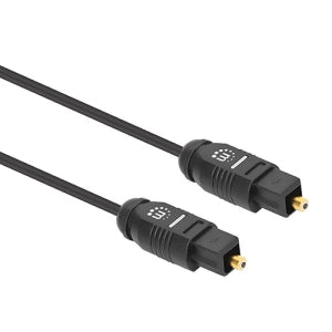 Manhattan 356077 2m Fibra Óptica Cable de Audio - Cable For Dispositivo de Audio, Receptor A/v, Amplificador, Sistema Del Sonido, Tv, Playstation 3, Pc, Playstation 4, Xbox One, Xbox 360, Sistema de