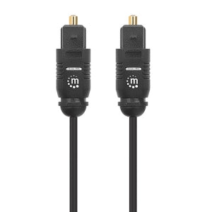 Manhattan 356084 3m Fibra Óptica Cable de Audio - Cable For Dispositivo de Audio, Receptor A/v, Amplificador, Sistema Del Sonido, Tv, Playstation 3, Pc, Playstation 4, Xbox One, Xbox 360, Sistema de