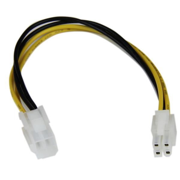 Startech.com Cable 20CM Atx Extensión Macho a Hembra 4 Pines de Placa Madre Corriente Poder Interno P4 - para Fuente de Alimentación - Atx / Atx - 1 Solamente