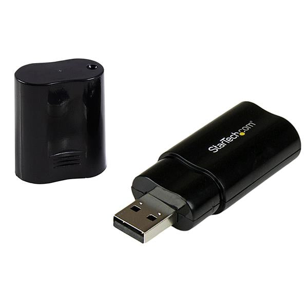 Tarjeta de Sonido USB Externa StarTech.com ICUSBAUDIOB | Estéreo, Adaptador Negro