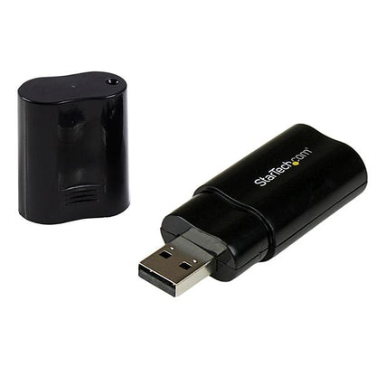 Tarjeta de Sonido USB Externa StarTech.com ICUSBAUDIOB | Estéreo, Adaptador Negro