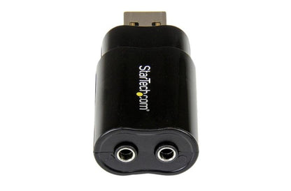 Tarjeta de Sonido USB Externa StarTech.com ICUSBAUDIOB | Estéreo, Adaptador Negro