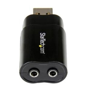 Tarjeta de Sonido USB Externa StarTech.com ICUSBAUDIOB | Estéreo, Adaptador Negro