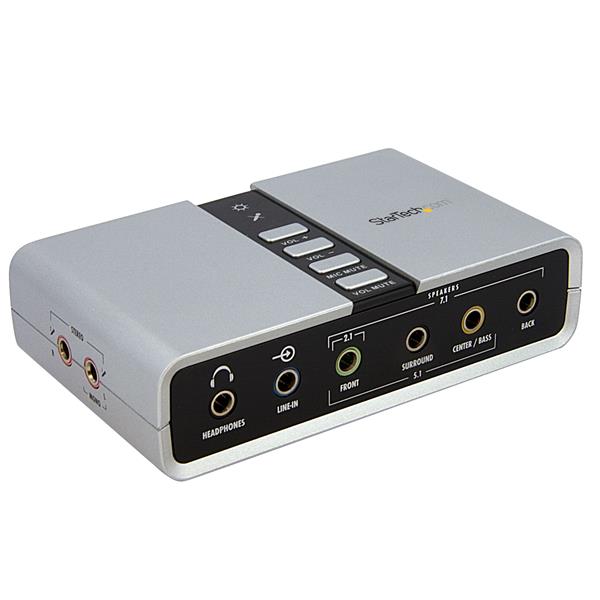 Tarjeta de Sonido StarTech.com ICUSBAUDIO7D | 7.1 Canal, USB 2.0, Salida Óptica SPDIF