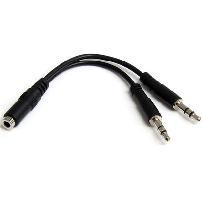 Adaptador Splitter StarTech.com MUYHSFMM | 2x Mini-Jack 3.5mm, Compatible con Auriculares y Micrófono