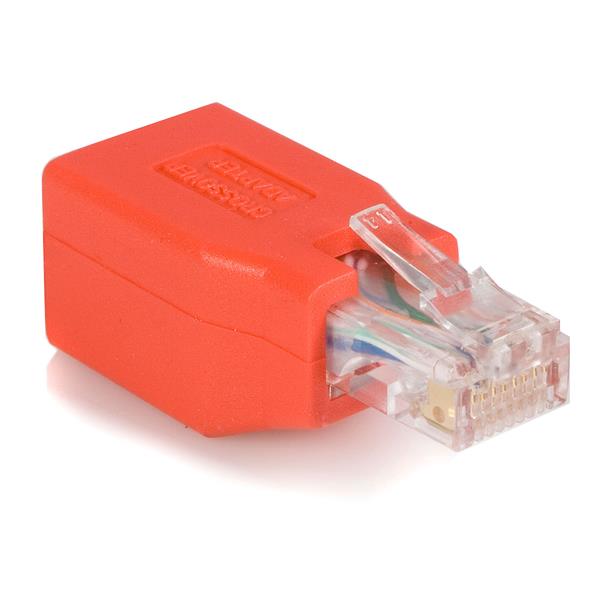 Startech.com Adaptador de Cable de Red Ethernet Cat6 Directo Recto Straight a Cruzado Crossover Utp Patch Rj45 - Rojo