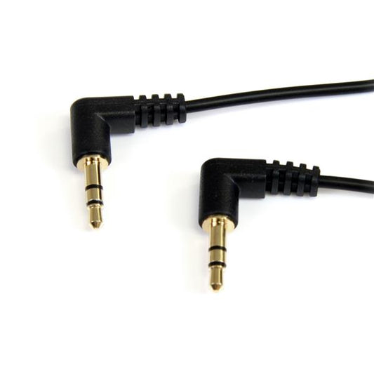 Cable de Audio StarTech.com MU3MMS2RA | Mini Jack 3.5mm TRRS, Ángulo Derecho 91cm