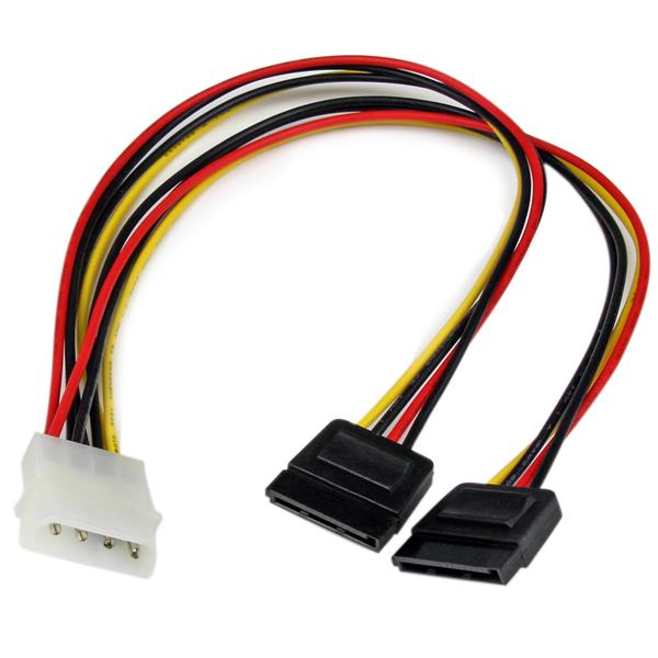 Adaptador StarTech.com PYO2LP4SATA | 2x Hembra SATA, 1x Macho LP4