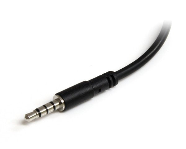 Startech.com Adaptador de Diadema MINI-JACK 3.5MM 4 Pines a Conectores Separados de Audífonos y de Micrófono - M a 2xh - Cable For Dispositivo de Audio, Portátil, Auriculares, Auricular, Altavoz,