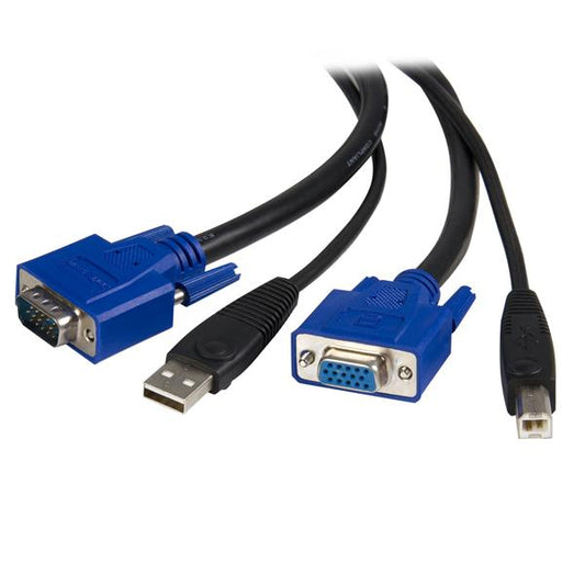 Startech.com Cable Kvm de 1.8m Todo en Uno VGA USB a USB B Hd15 - 2 en 1 - Cable For Conmutador Kvm