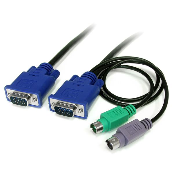 Cable KVM StarTech.com SVECON6 | 1.8m Ultra Delgado, VGA y PS/2 Macho a Macho