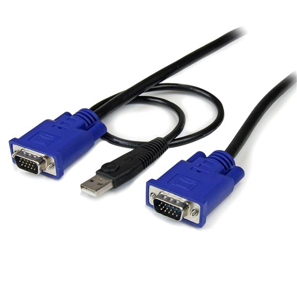 Cable KVM StarTech.com SVECONUS15 | 4.5m Ultra Delgado, VGA y USB Macho a Macho