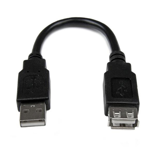 Cable Extensor USB 2.0 StarTech.com USBEXTAA6IN | 15CM, Conector Níquel Chapado