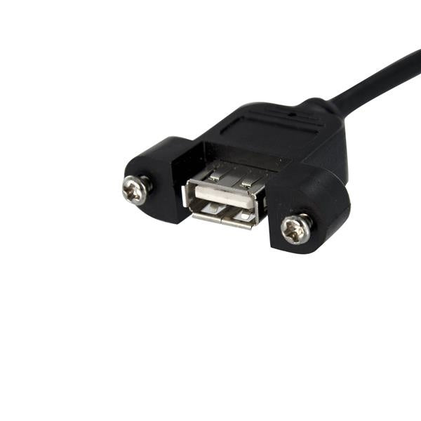 Startech.com Cable de 0.9m USB 2.0 para Montaje en Panel Conexión a Placa Madre - Hembra USB a - Cable For Placa Base - Negro