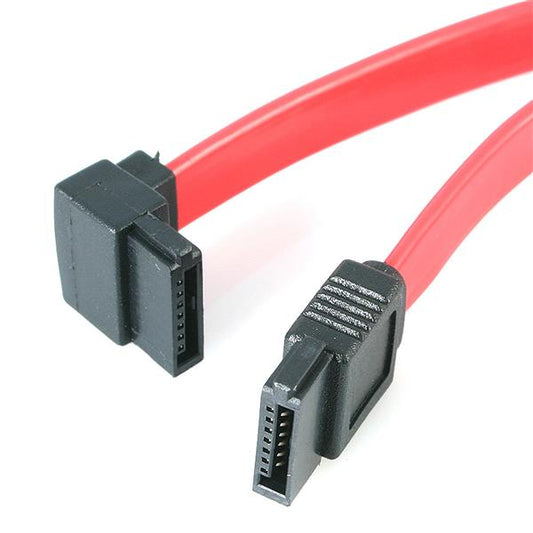 Startech.com Cable 45CM SATA Serial Ata en Ángulo Recto Izquierdo Acodado en L - 2x Serial Ata Macho - Cable For Disco Duro, Carcasa para Computdora, Servidor, Workstation - 6gbit/s - Rojo
