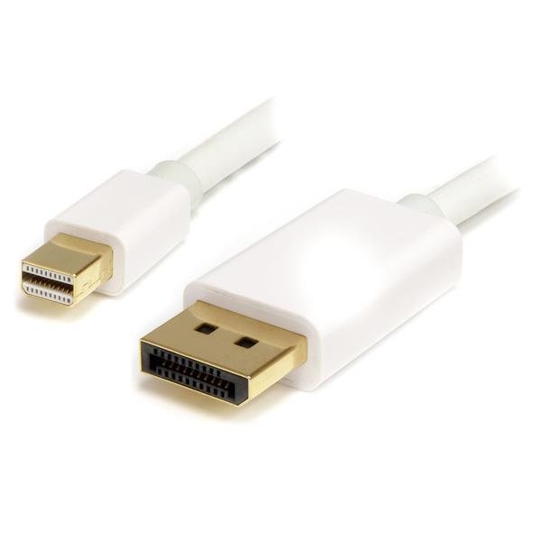 Startech.com Cable Adaptador de 2m de Monitor Mini Displayport 1.2 Macho a Dp Macho - 4k Blanco - Cable For Dispositivo de Audio/vídeo, Monitor, Proyector, Tv - 21.6gbit/s - Admite Hasta3840 X 2400 -