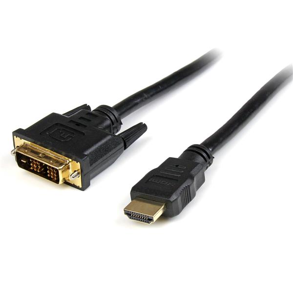 Startech.com Cable Adaptador HDMI a DVI-D de 1.8m - Macho a Macho - Cable For Dispositivo de Vídeo, Tv Lcd, Proyector, Tv, Reproductor Dvd, Decodificadores Hdtv, Plasma, Hdtv, Caja Set-top, Monitor -