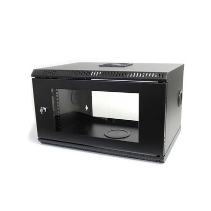 Startech.com Gabinete Rack para Servidores de Montaje en Pared con Puerta de Acrílico 6u 19 Pulgadas - Acero - 50.12kg Capacidad Máxima de Peso