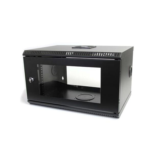 Startech.com Gabinete Rack para Servidores de Montaje en Pared con Puerta de Acrílico 6u 19 Pulgadas - Acero - 50.12kg Capacidad Máxima de Peso