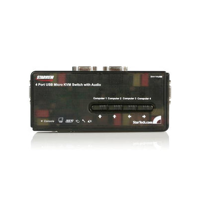 Conmutador KVM StarTech.com SV411KUSB | 4 Puertos VGA, USB 2.0, Resolución QXGA 2048x1536