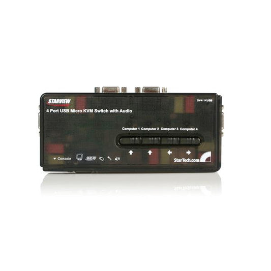 Conmutador KVM StarTech.com SV411KUSB | 4 Puertos VGA, USB 2.0, Resolución QXGA 2048x1536