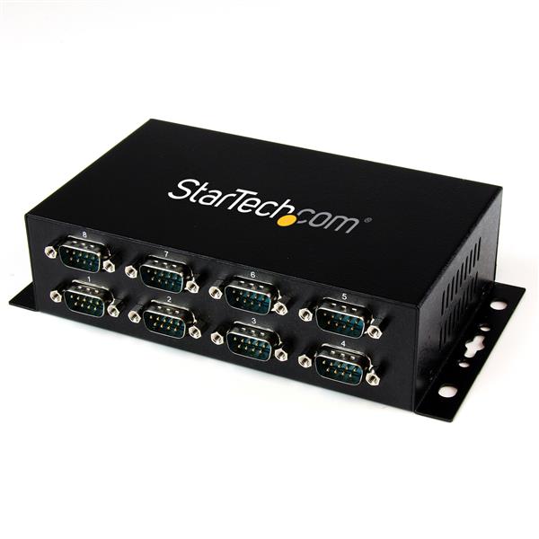 Startech.com Adaptador Hub Concentrador USB 8 Puertos Serial Rs232 Industrial Montaje en Pared Riel Din - USB - Pc, Mac, Linux - 8 X Número de Puertos Serie Externos - 1 X Número de Puertos USB