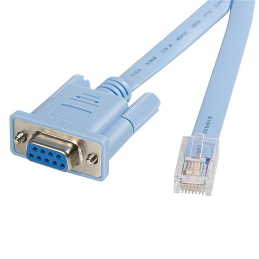Cable de Consola StarTech.com DB9CONCABL6 | 1.8m, RJ45 a Serial DB9, Macho a Hembra
