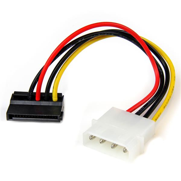 Adaptador StarTech.com SATA SATAPOWADPL | 15CM, Ángulo Izquierdo 15 Pines a 4 Pines