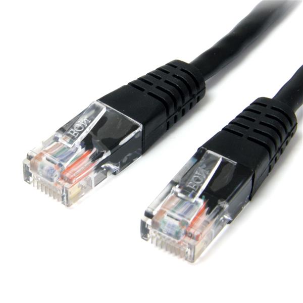 Startech.com Cable de Red 1.8m Categoría Cat5e Utp Rj45 Fast Ethernet - Patch Moldeado - Negro - Cable de Conexión - Negro
